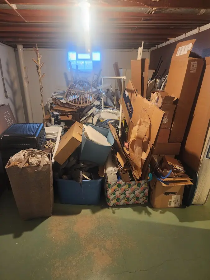 Roll-off dumpster container at job site for 20 Yard Dumpster Rental in Elizabeth